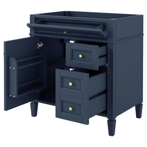 English Elm 30'' Modern Bathroom Vanity Cabinet – Stylish Storage With 2 Drawers, Tip-Out Drawer & Adjustable Shelf N710P250685C