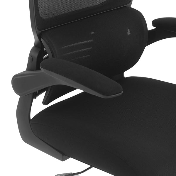 OSP Home Furnishings Mesh Back Executive Office Chair with Lumbar Support Headrest and Ergonomic Foam Seat EM60020CHR-3