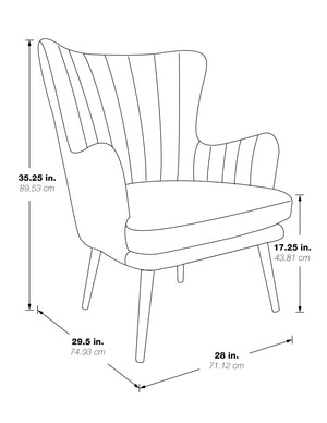 OSP Home Furnishings Jenson Chair Orange