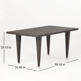 Christopher Knight Home® - Noble House - Dominica Multi Brown Pe Rectangle Table