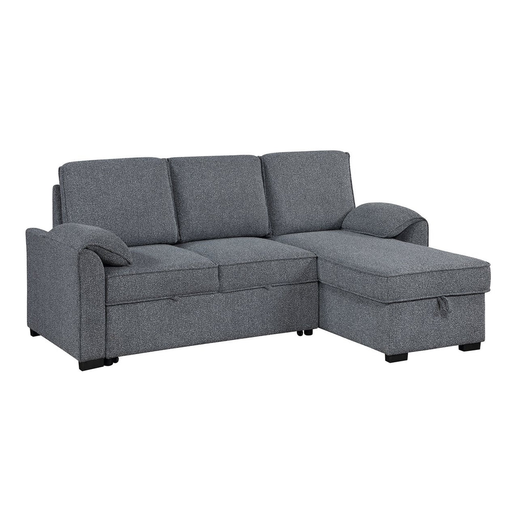 English Elm Rebecca Sleeper Sectional Sofa with Storage Chaise Usb Ports and Drop Down Table B201S00462