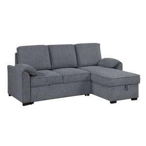 English Elm Rebecca Sleeper Sectional Sofa with Storage Chaise Usb Ports and Drop Down Table B201S00462