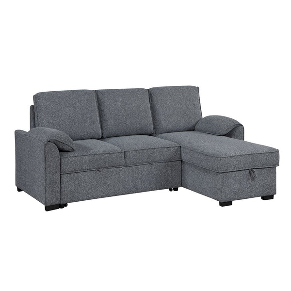 English Elm Rebecca Sleeper Sectional Sofa with Storage Chaise Usb Ports and Drop Down Table B201S00462