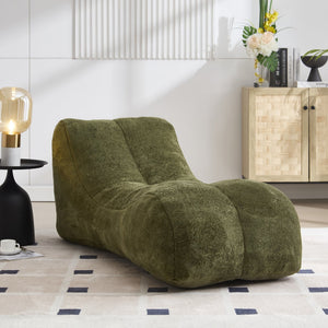 English Elm Creative Bean Bag Sofa Chair with Plush Superfiber Cover and Soft Foam Filling for Luxe Comfort Olive Green W1996P266262