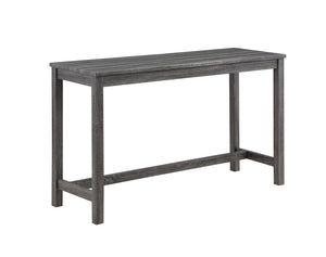 English Elm Orietta Wood Grain Pub Table Set with Tufted Linen Stools for Kitchen Dining B2749P413178