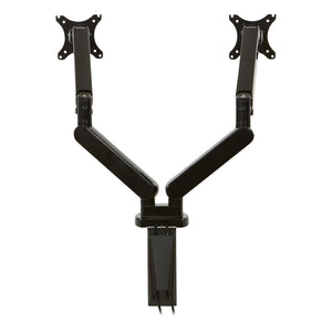 OSP Home Furnishings Double Monitor Arm Dual Setup with Gas Spring Articulation and Integrated Cable Management Black A2MAD1730-BK