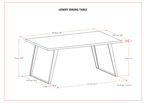 English Elm Lowry Dining Table - Modern Solid Walnut Design With Tapered Iron Legs For Stylish Versatile Seating B136P266900