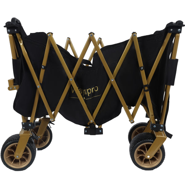 English Elm 51-inch Heavy Duty Steel Folding Utility Wagon with All-terrain Wheels and 480lb Capacity W2932P331764