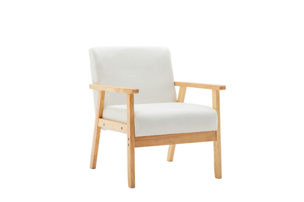 English Elm Bari Mid-century Solid Wood Accent Chair and Coffee Table Set for Small Spaces B2749S00335
