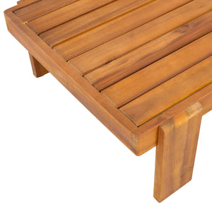 English Elm Patio Acacia Wood Loveseat and Coffee Table Set for Outdoor Lounge Spaces N776P387848D