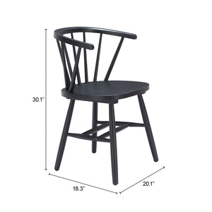 Zuo Modern Stenger Dining Chair Set Of 2 - Premium Rubberwood Design For Modern Aesthetic Appeal In Dining Spaces Black Rubberwood 110520-zuo-modern