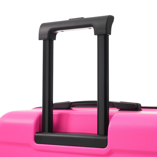 English Elm 6 Piece Hardshell Abs Travel Set with Spinner Wheels Combination Lock and Toiletry Bag Pink N732P391314H