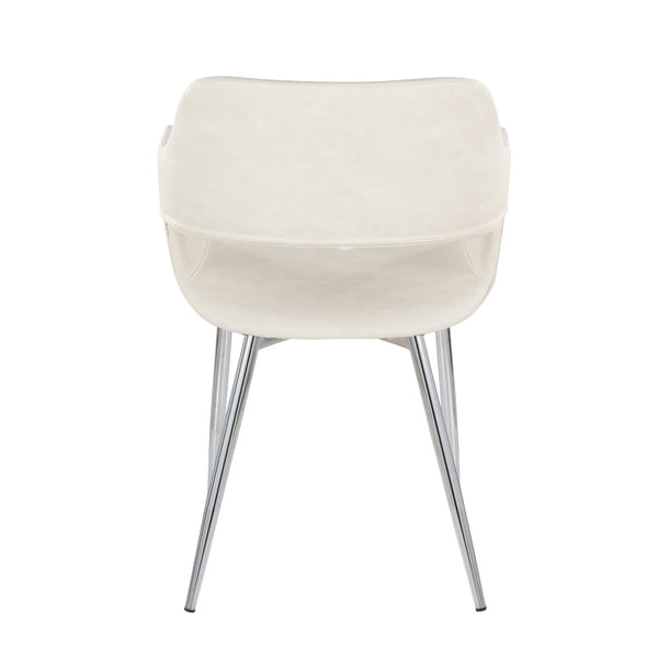 English Elm Contemporary Grey Fabric Dining Chairs with Black Metal Legs for Modern Interiors B202S01281