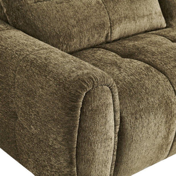 English Elm Premium Chenille High-back Sofa Solid Hardwood Frame Ergonomic Seat for Spacious Living Green W1765S00139