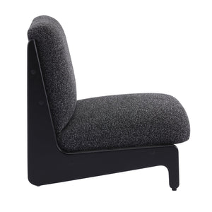 English Elm Scott Living Moda Set of 2 Accent Chairs White Cushion Matte Black Wood Frame Black N767P356660S