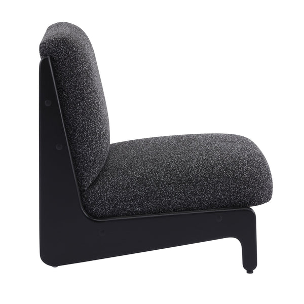 English Elm Scott Living Moda Set of 2 Accent Chairs White Cushion Matte Black Wood Frame Black N767P356660S