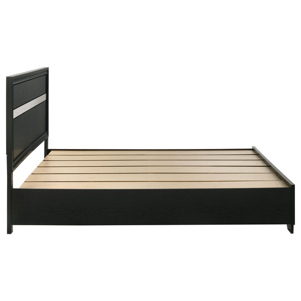 English Elm Pierce Eastern King Platform Bed with Led Headboard and Italian Gloss Finish B062S01843