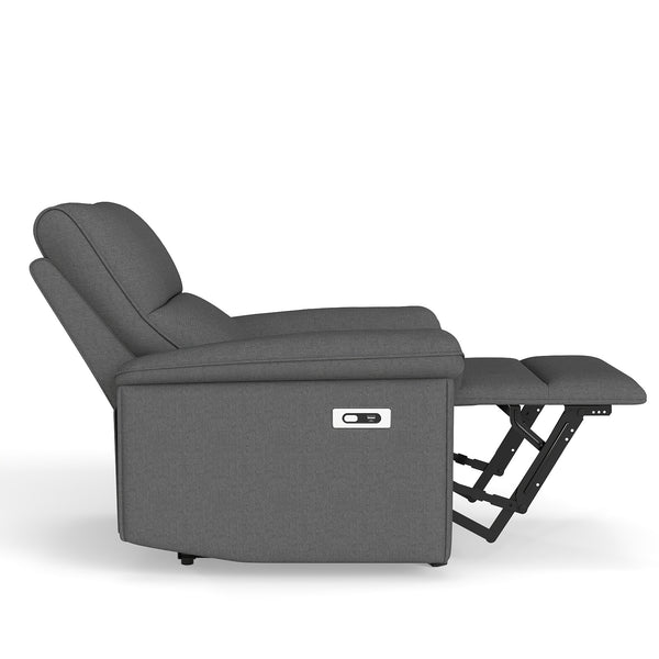 English Elm Wall Zero Wall Power Recliner Chair with Overstuffed Backrest, USB Type-C Charging Port, Space-Saving Electric Recliner for Small Rooms Dark Gray W1028S00055