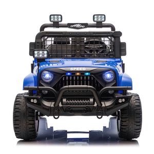 English Elm 24v Two-seat Kids Electric Ride on Truck with Parental Remote and Off-road Suspension W1578P375446