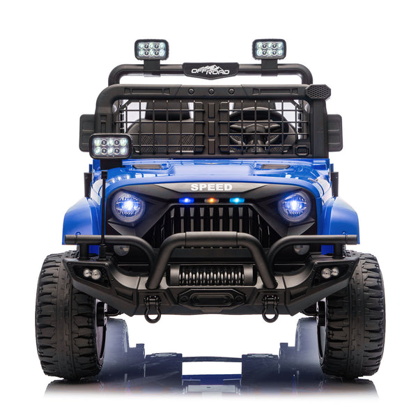 English Elm 24v Two-seat Kids Electric Ride on Truck with Parental Remote and Off-road Suspension W1578P375446
