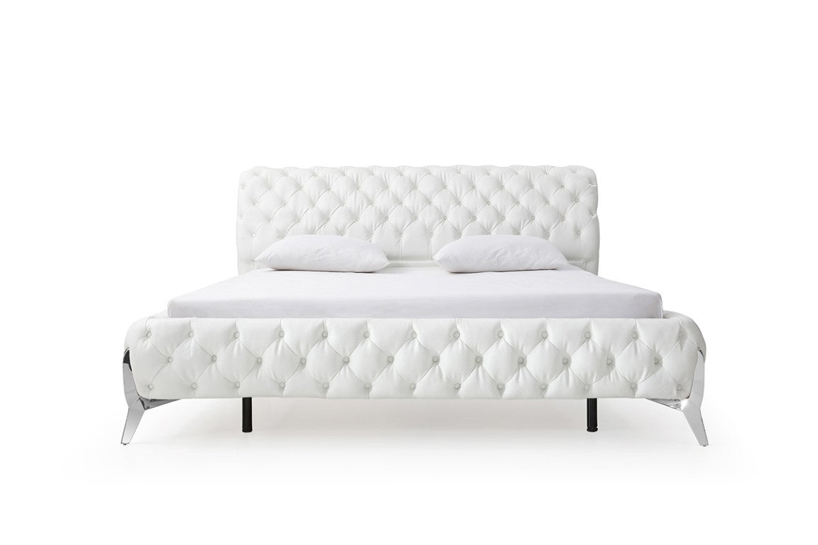 Modrest Legend White Bonded Leather Bed - Thumbnail 3