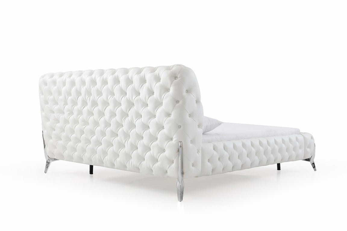Modrest Legend White Bonded Leather Bed
