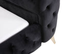 VIG Furniture Modrest Legend Modern Black Velvet & Gold Bed VGVCBD8111-BLKGLD