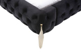 VIG Furniture Modrest Legend Modern Black Velvet & Gold Bed VGVCBD8111-BLKGLD