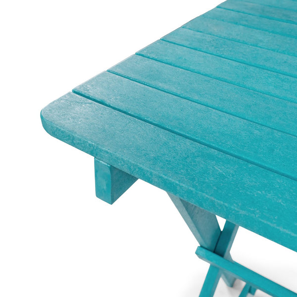 English Elm Summit Ridge Recycled Hdpe Outdoor Folding Bar Table Weather Resistant Eco Patio Teal B2745P409716