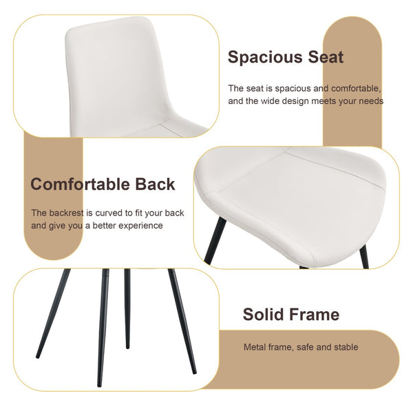 English Elm Table And Chair Set: Modern Grey Marble Dining Table With 6 Pu-Cushioned Chairs & Metal Frame W1151S01883-GIGA