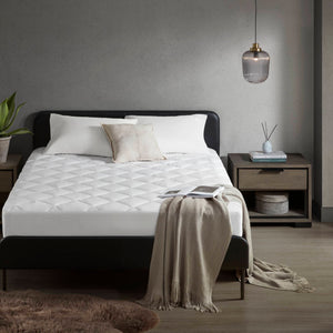 English Elm Overfilled Deep Pocket Mattress Pad Twin - Cooling Nylon Jersey, Silky Feel, Noiseless, Oeko‑Tex Certified, Deep 18" Fit White 17.72 L x 15.94 W x 8.27 H B035P268151