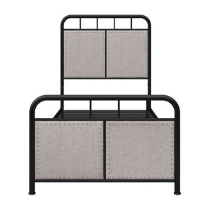 English Elm Twin Sturdy Metal Bed Frame for Twin Mattress — Quiet, Tool-Included Assembly, No Box Spring Needed, 300LB Capacity Black 44.49 L x 42.72 W x 5.31 H W2297P347758