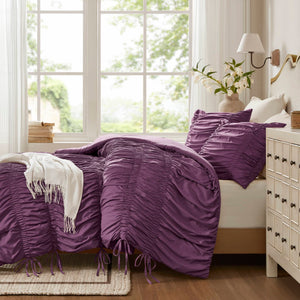 English Elm 3PCS King Comforter Set – Plush Washed Microfiber Comforter & Shams, Hypoallergenic 100% Poly Fill Luxury Purple 16.73 L x 12.99 W x 8.66 H B035P341087