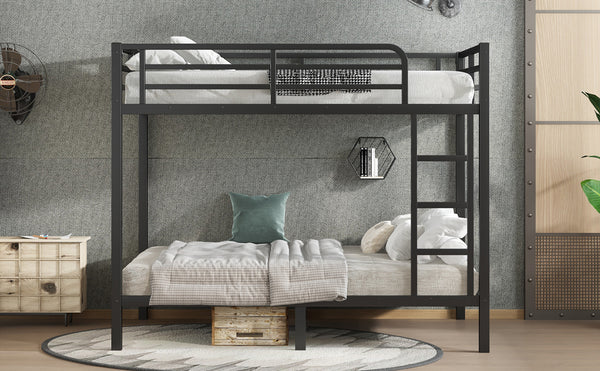 English Elm Metal Full over Full Bunk Bed Sturdy Steel Frame, Noise-Reducing, Space-Saving Design, 350/500lb Capacity W1580P309630