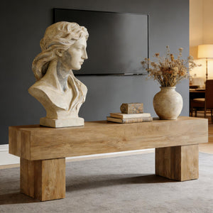 English Elm Practical Geometric Console Table with Matte Black Wood Grain Finish for Entryway or Sofa T3971P454023
