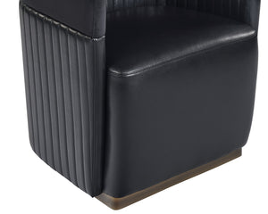 Sunpan Genval Modern Wheeled Lounge Chair with Brass Frame & Unique Tufted Design – Stylish Comfort!