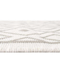 Unique Loom Outdoor Trellis Kafes Machine Made Geometric Rug Ivory, Gray 5' 3" x 8' 0"