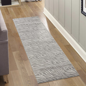 English Elm Geometrix Modern Gray Area Rug - 2'7" X 9'10" Soft, Stain-Resistant, Kid & Pet-Friendly Design B186P316830