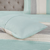 Madison Park Amherst Transitional 7 Piece Comforter Set MP10-2981 Aqua