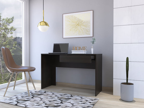 English Elm Acre Modern Writing Computer Desk With Hidden Drawer - Sleek Design For Home Offices & Small Spaces B20091886