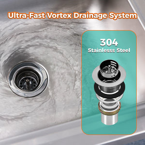 English Elm 17" Stainless Steel Wall Mounted Hand Sink Nsf Certified for Commercial Kitchens W3629P365488