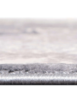 Unique Loom Aberdeen Chatsworth Machine Made Polka Dots Rug Gray, Ivory 4' 1" x 6' 1"