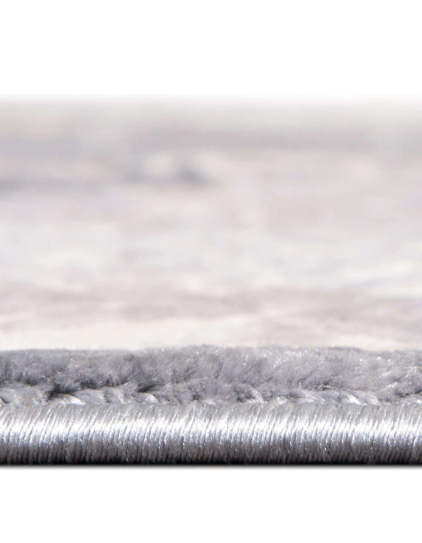 Unique Loom Aberdeen Chatsworth Machine Made Polka Dots Rug Gray, Ivory 4' 1" x 6' 1"