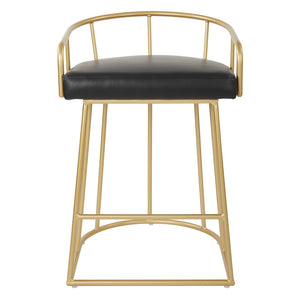 OSP Home Furnishings Luna 26" Counter Stool Black/Gold