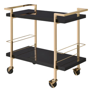 OSP Home Furnishings Alios Serving Cart Black/Gold