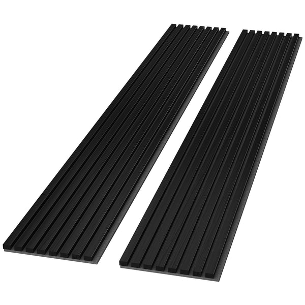English Elm 2 Pack Solid Wood Slat Acoustic Panels Handcrafted for Media Rooms and Home Offices Black T3210P487479