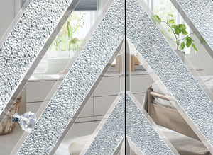 English Elm 47 Inch Mirror Tv Media Console With Diamond Glass Doors - Chic Dual Storage For Modern Living Spaces W1445P299045