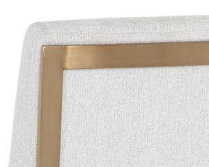 Sunpan Dean Office Chair - Modern Faux Leather Design with Stylish Stainless Steel Base for Effortless Elegance Brushed Brass / Ernst Silverstone