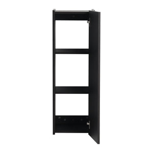 English Elm 12 Inch Narrow Wall Mounted Cabinet Soft Close Door Dark Oak Finish Bathroom Storage W1972P457985