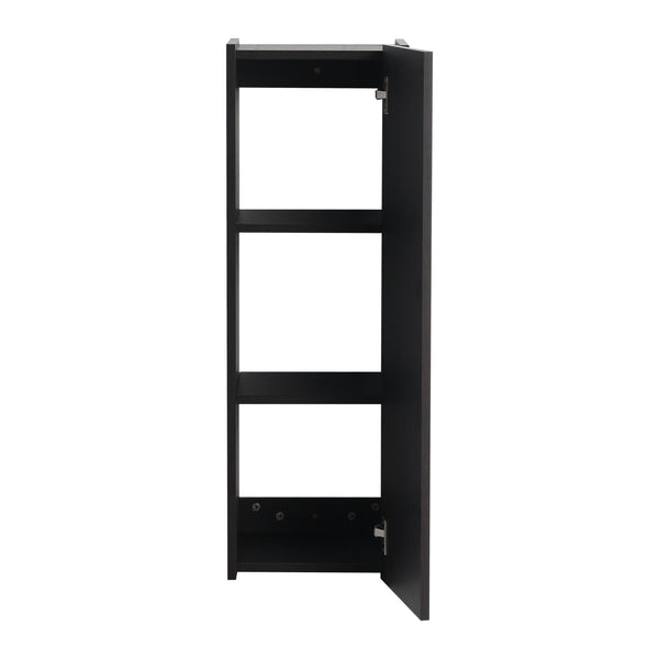 English Elm 12 Inch Narrow Wall Mounted Cabinet Soft Close Door Dark Oak Finish Bathroom Storage W1972P457985